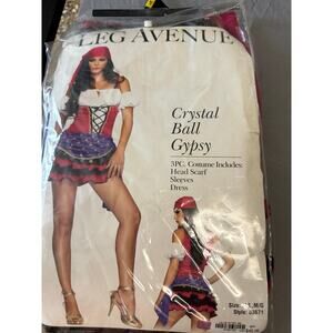 Leg Avenue Womens Crystal Ball Gypsy Costume Medium / Large